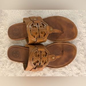Tory Burch Brown Leather Amanda Sandal 9.5